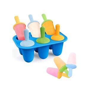 Lamesa Popsicles Molds Silicone, 6 Pieces BPA-Free Ice Pop Mold, Reusable s23